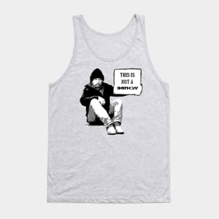 This is not a Banksy - hand sign Tank Top